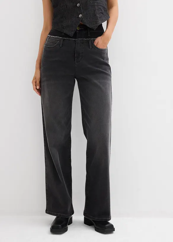 Džíny Straight, High Waist, bonprix