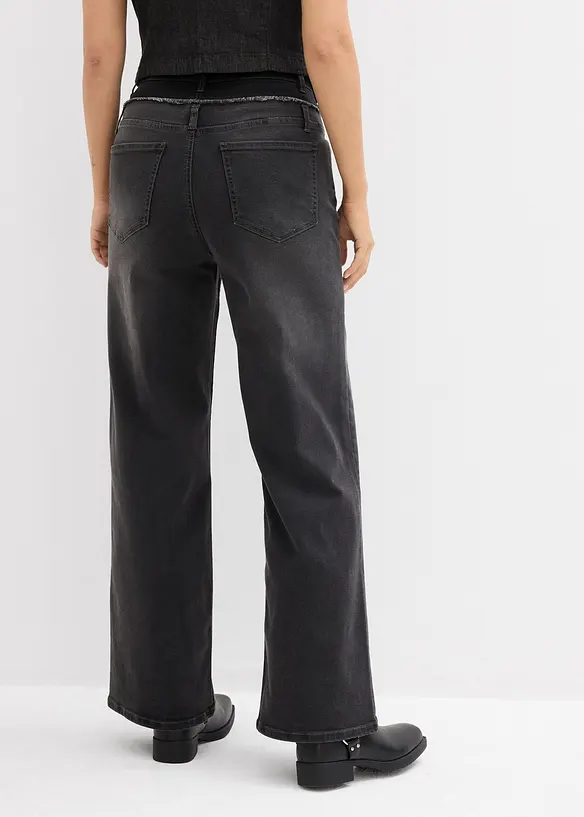 Džíny Straight, High Waist, bonprix