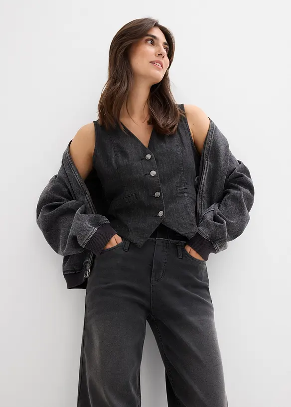 Džíny Straight, High Waist, bonprix