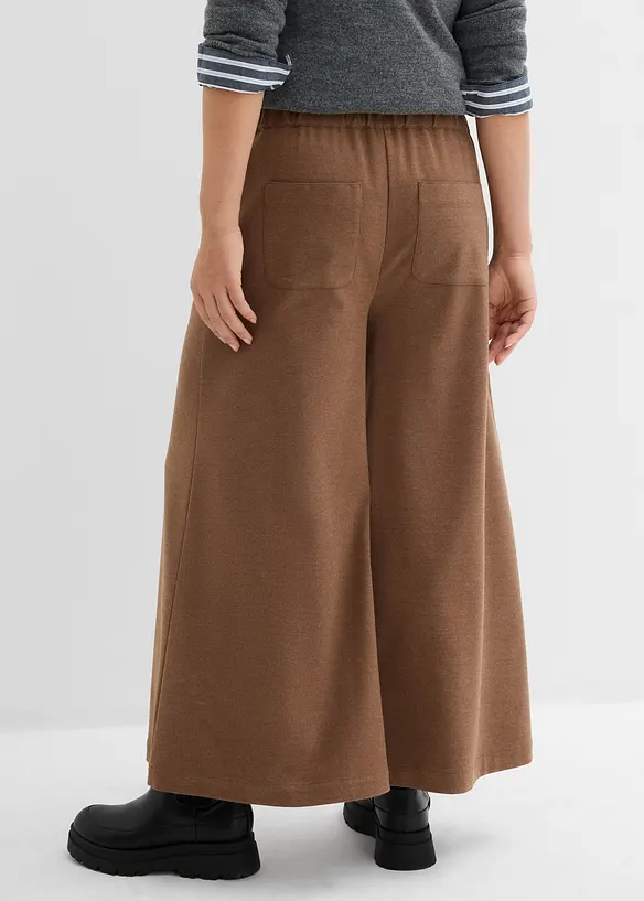 Culotte kalhoty s vlněným vzhledem, bonprix