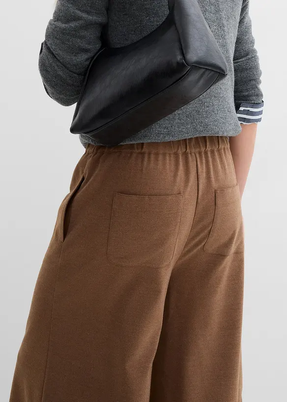 Culotte kalhoty s vlněným vzhledem, bonprix