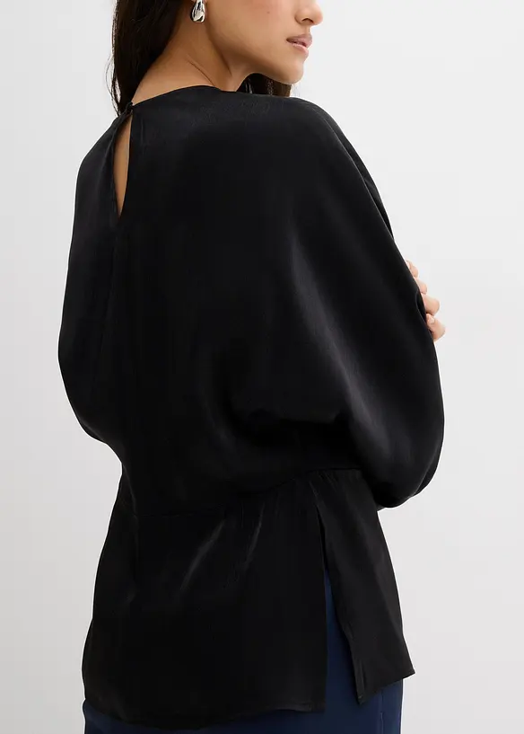 Lehce lesklá úpletová halenka z viskózové směsi, bonprix