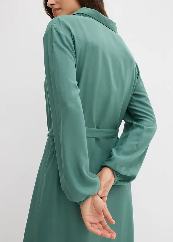 Midi šaty ze splývavé viskózy, bonprix