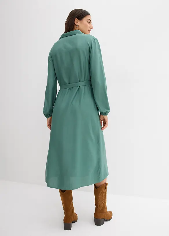 Midi šaty ze splývavé viskózy, bonprix