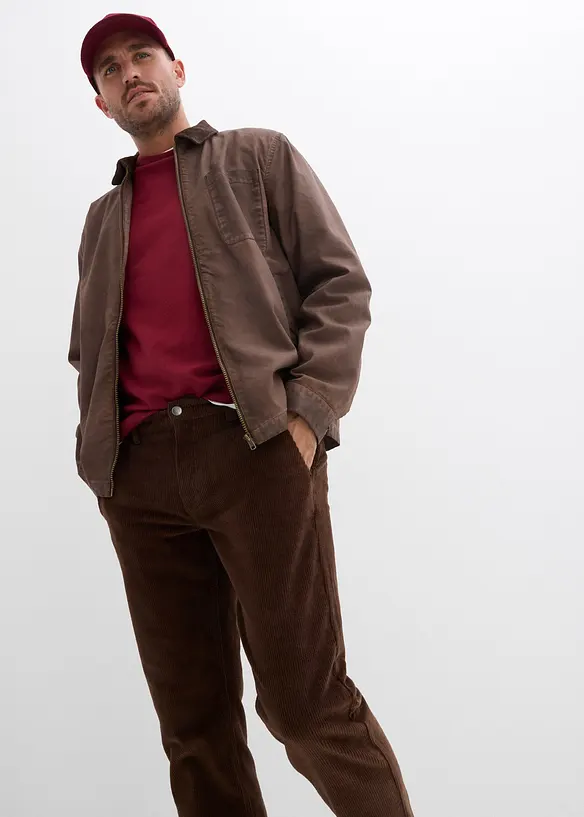Manšestrové kalhoty Relaxed Fit, Straight, bonprix