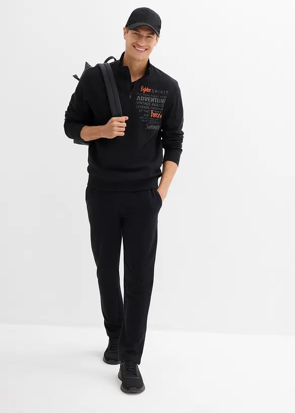 Mikina s límečkem na zip, z čisté organické bavlny, bonprix