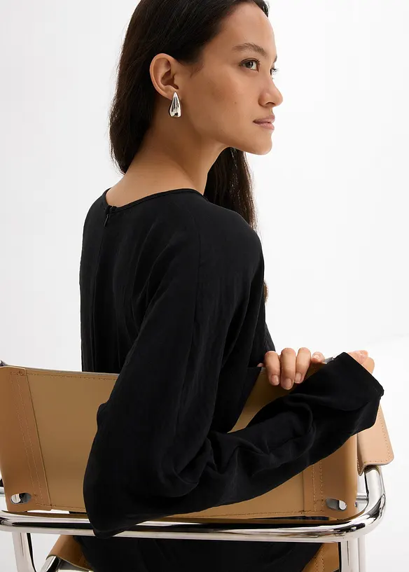 Nařasené midi šaty, bonprix