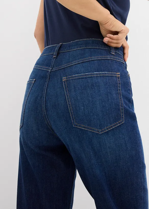 Mom džíny, High Waist, zkrácené, bonprix