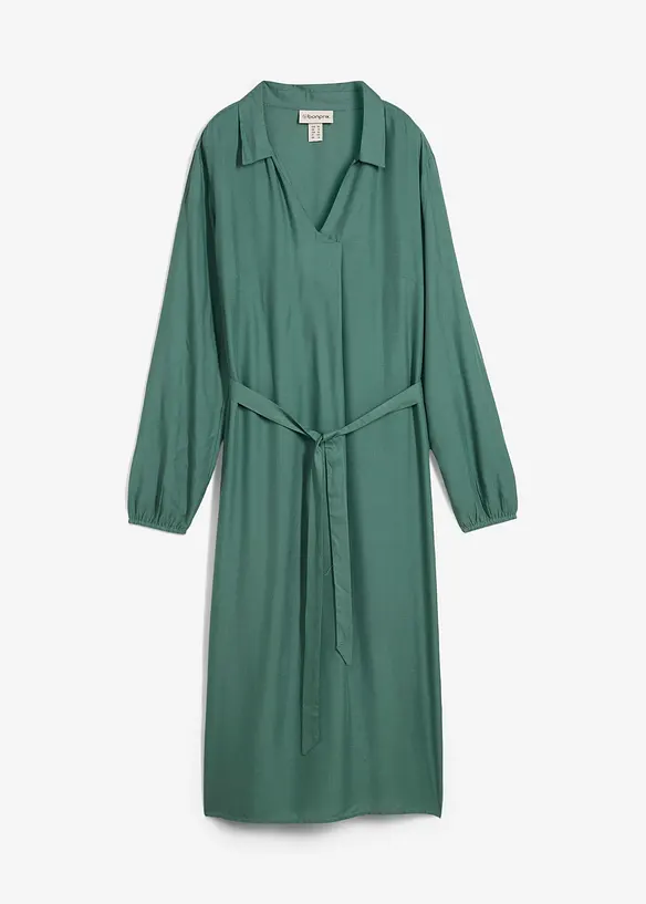 Midi šaty ze splývavé viskózy, bonprix