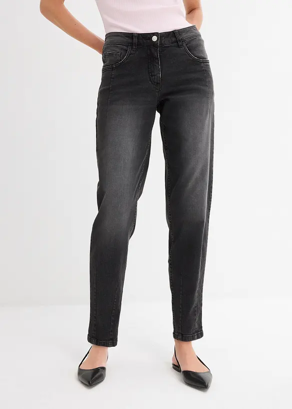 Džíny Barrel, Mid Waist, bonprix