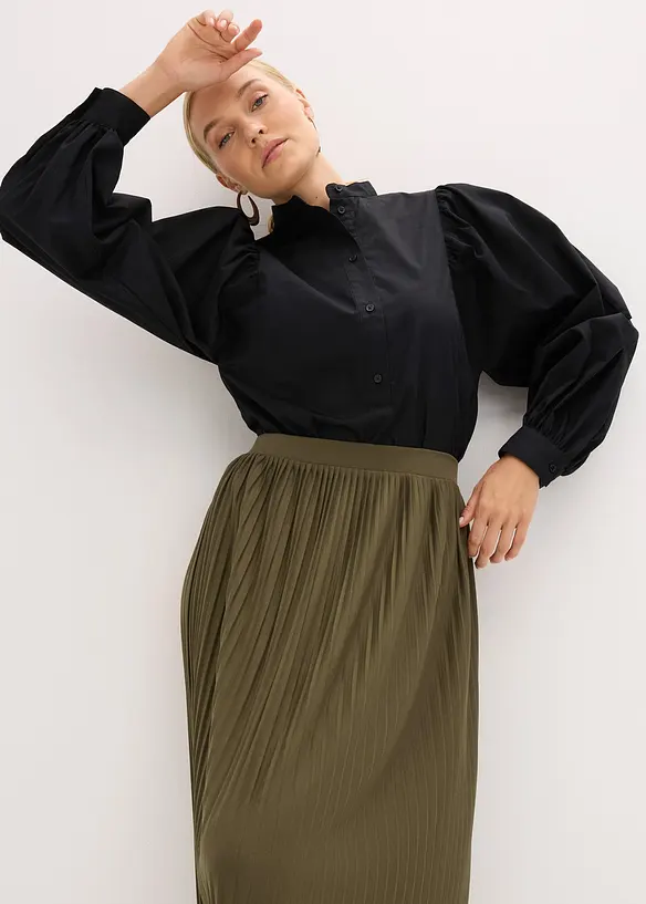 Žerzejová sukně ze splývavé viskózové směsi, bonprix