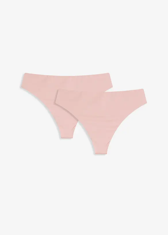 Tanga s vysokým pasem a lesklým efektem (2 ks), bonprix