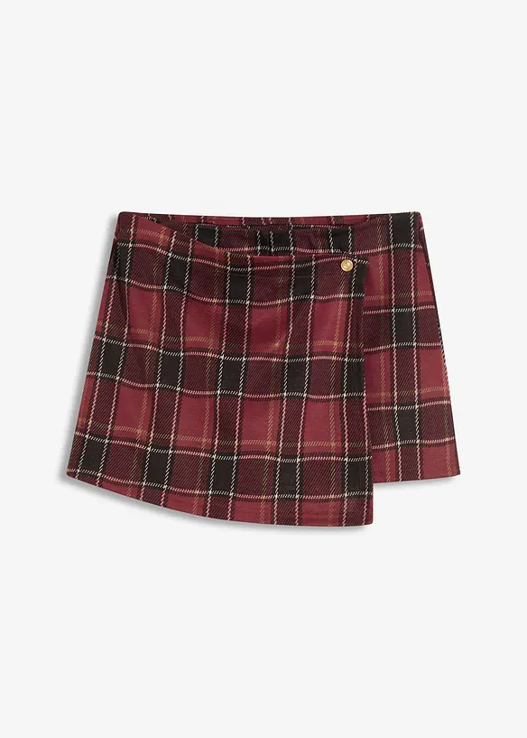 Sukně se šortkami, s ozdobným knoflíkem, bonprix