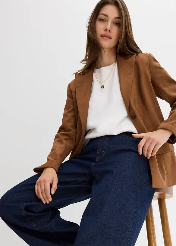 Džíny Wide Leg, High Waist, bonprix