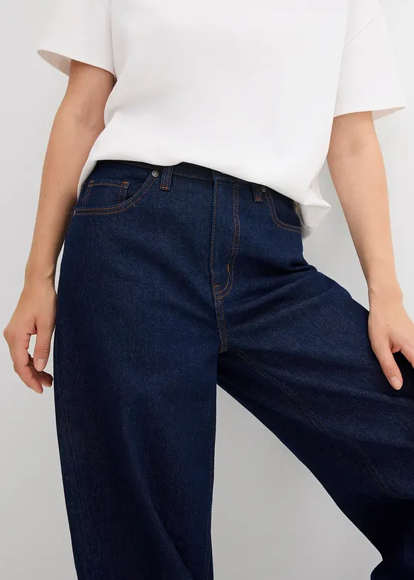 Džíny Wide Leg, High Waist, bonprix