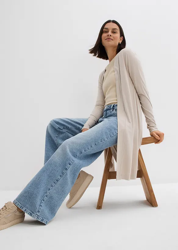 Úpletový kabátek z jemné viskózové směsi, bonprix