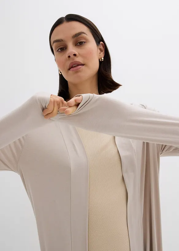 Úpletový kabátek z jemné viskózové směsi, bonprix