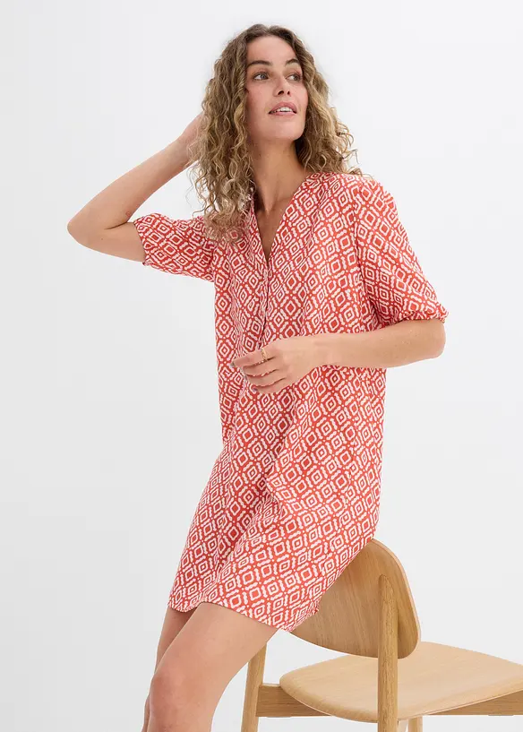 Tunikov&eacute; &scaron;aty ze spl&yacute;vav&eacute; visk&oacute;zy, bonprix