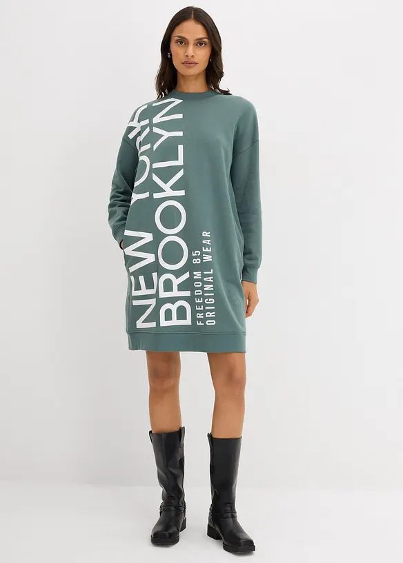 Oversize mikinové šaty z měkké bavlněné směsi, bonprix