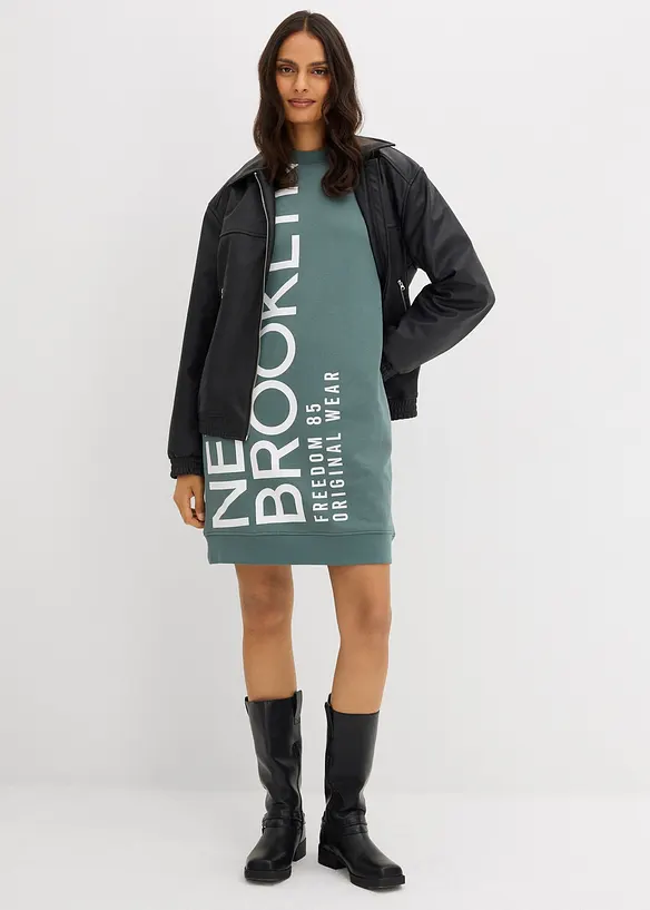 Oversize mikinové šaty z měkké bavlněné směsi, bonprix