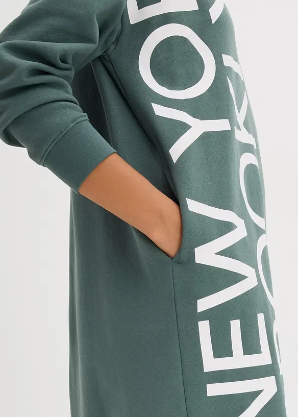 Oversize mikinové šaty z měkké bavlněné směsi, bonprix