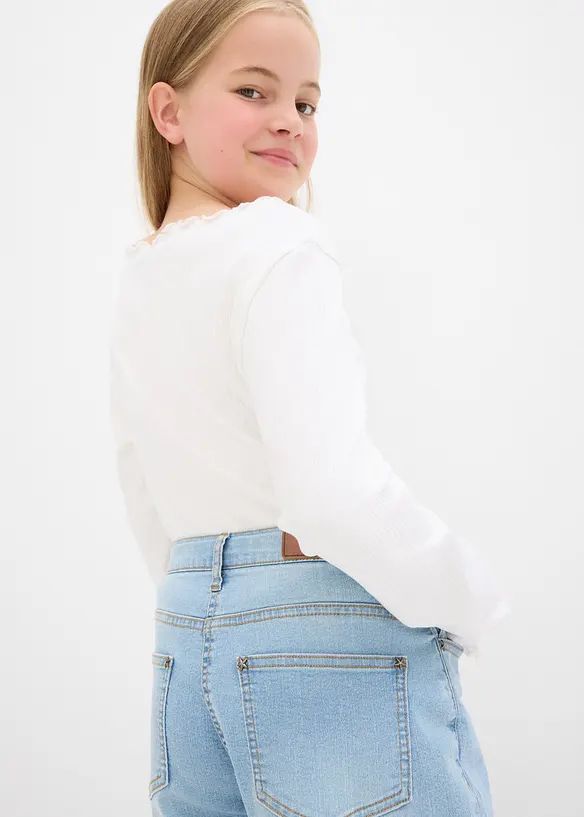 Džíny Wide Leg, Mid Waist, bonprix