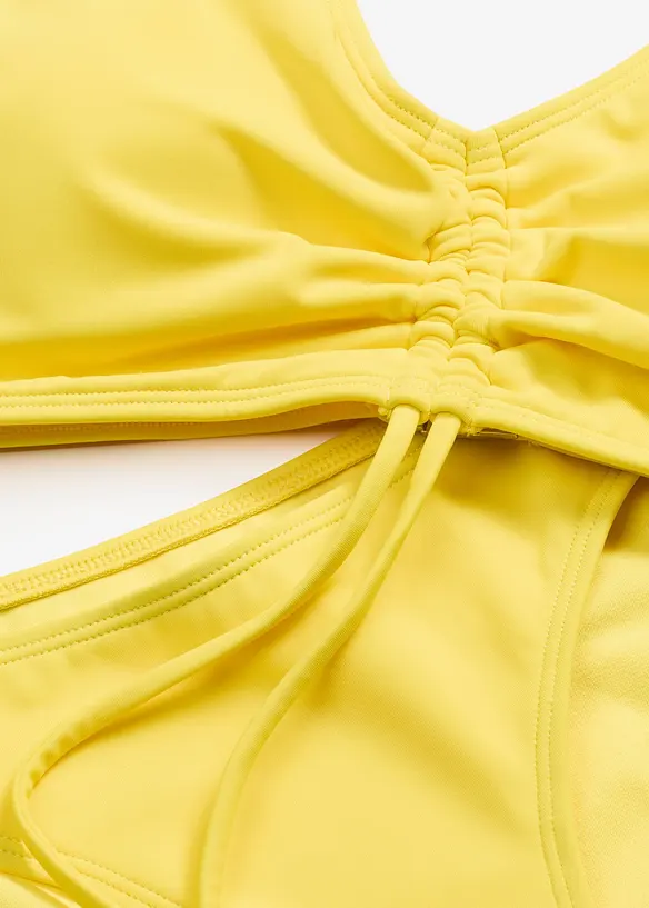 Bikiny s ramínkem kolem krku a nařasením (2dílná souprava), bonprix