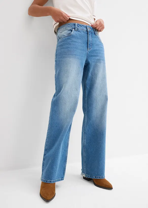 Džíny Straight, Mid Waist, bonprix