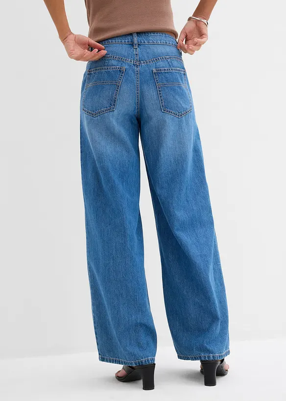 Džíny Wide Leg, Mid Waist, bonprix