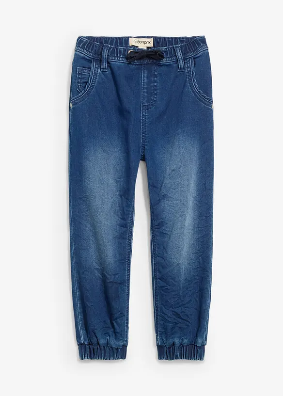 Teplákové džíny bez zapínání Regular Fit, Straight, bonprix