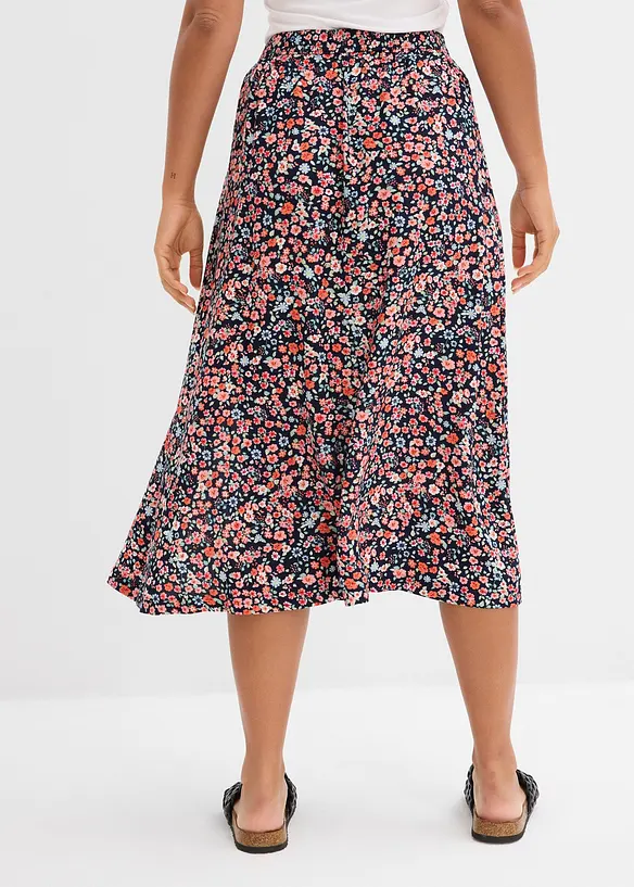 Midi sukně z visk&oacute;zy, bonprix