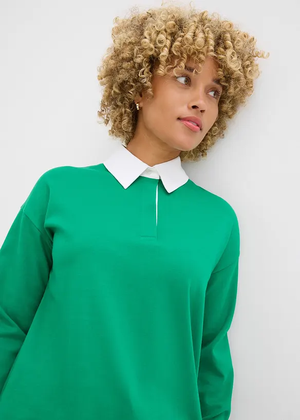 Triko polo z interlocku, bonprix