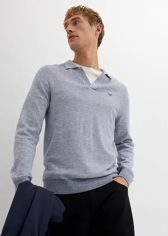Svetr z jemného úpletu s čistou bavlnou, bonprix