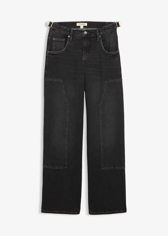 Džíny Wide Leg, Mid Waist, bonprix