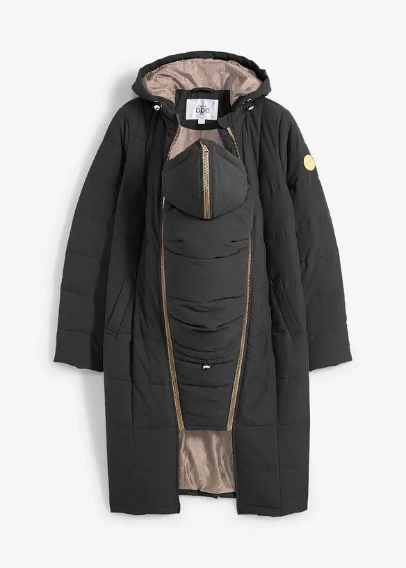Těhotenský a nosicí kabát 3 v 1 s prošíváním, recyklovaný polyester, bonprix