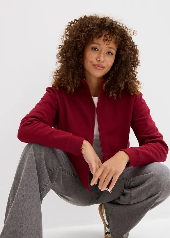 Mikina na zapínání, z čisté organické bavlny, bonprix