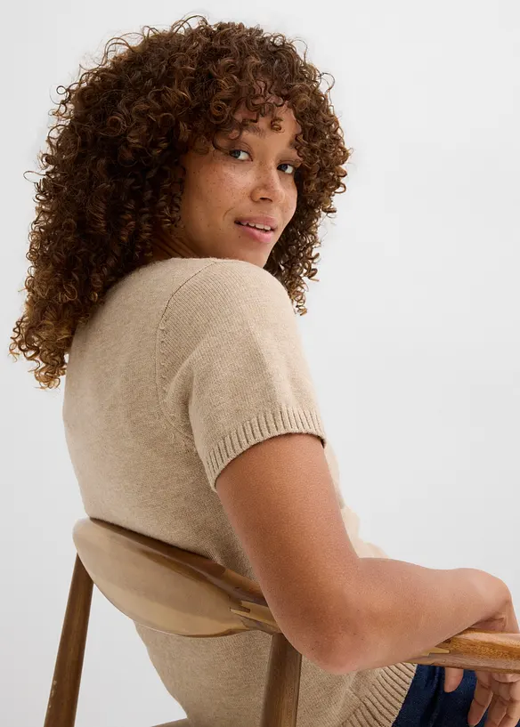 Svetr s krátkým rukávem, bonprix