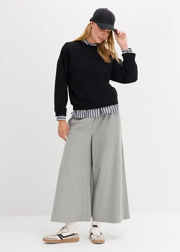 Krátká oversize mikina z čisté organické bavlny, bonprix