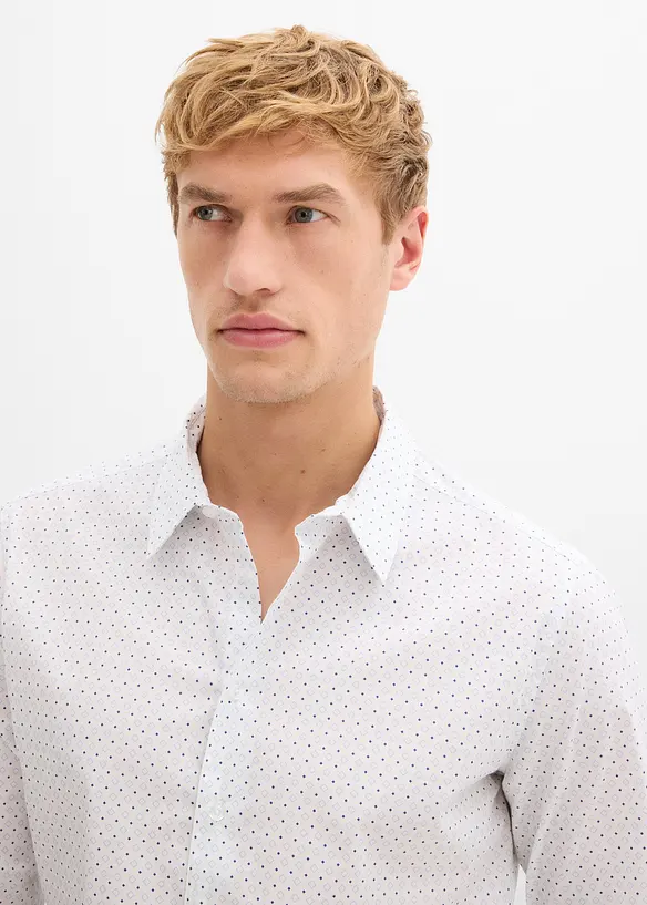 Strečová business košile s drobným vzorem, Slim Fit, bonprix