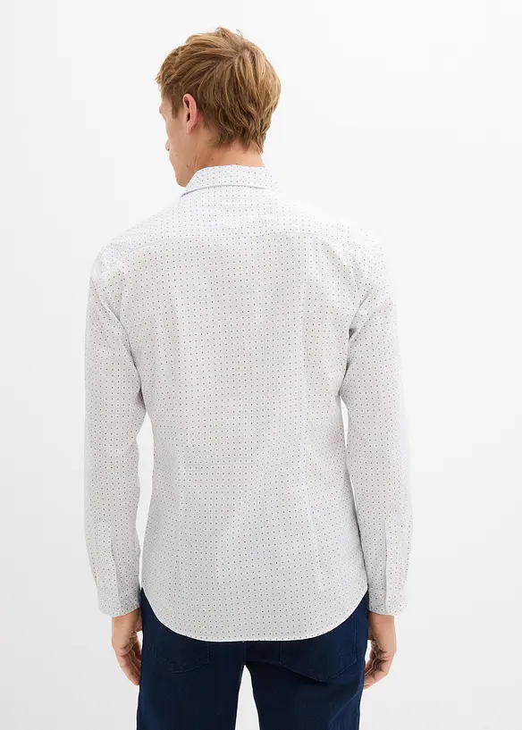 Strečová business košile s drobným vzorem, Slim Fit, bonprix