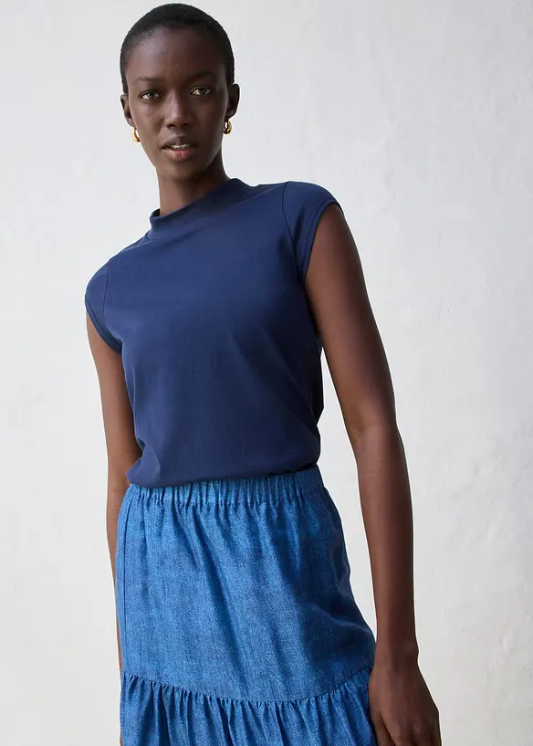 Tričko s podílem hedvábí, bonprix