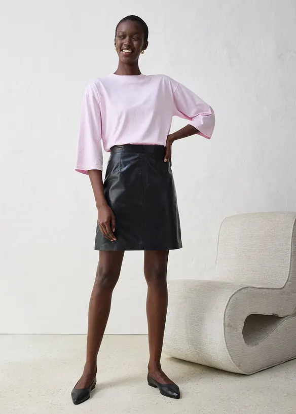 Tričko s lichoběžníkovým střihem a s podílem hedvábí, bonprix