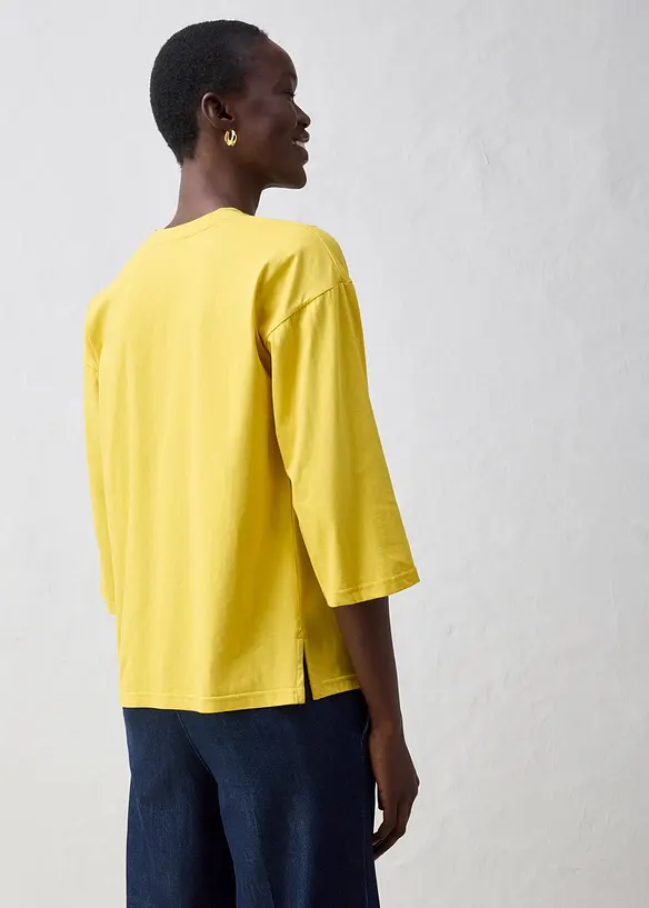 Tričko s lichoběžn&iacute;kov&yacute;m střihem a s pod&iacute;lem hedv&aacute;b&iacute;, bonprix