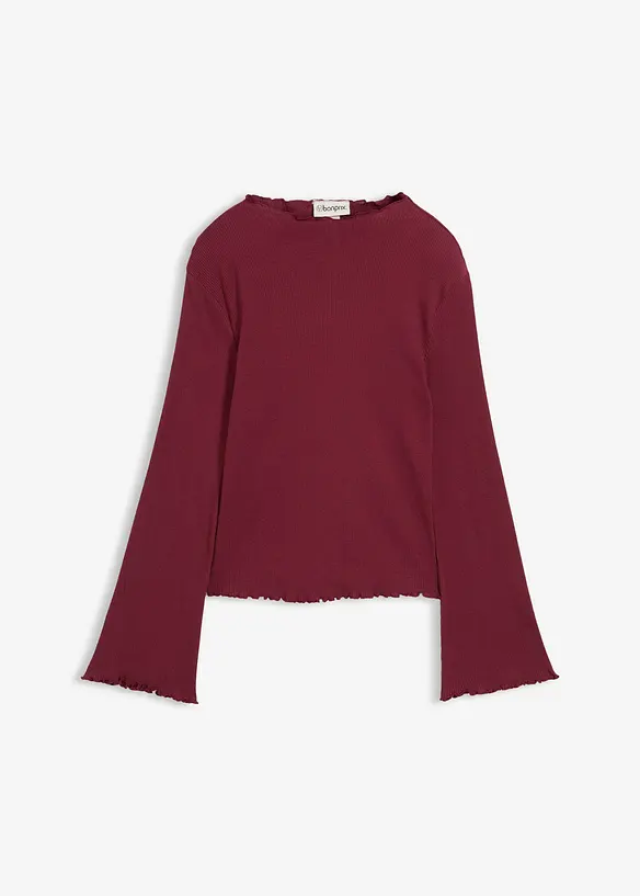 Žebrovan&eacute; tričko z čist&eacute; bavlny, bonprix