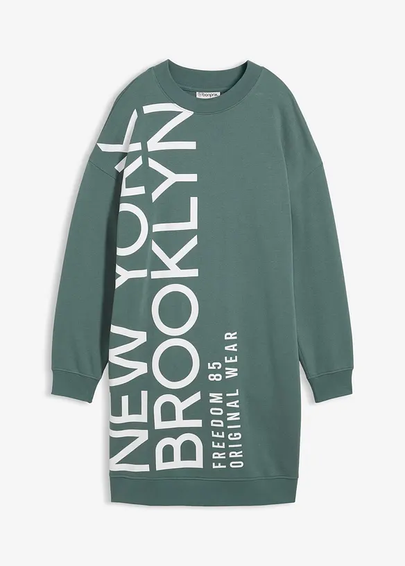 Oversize mikinové šaty z měkké bavlněné směsi, bonprix