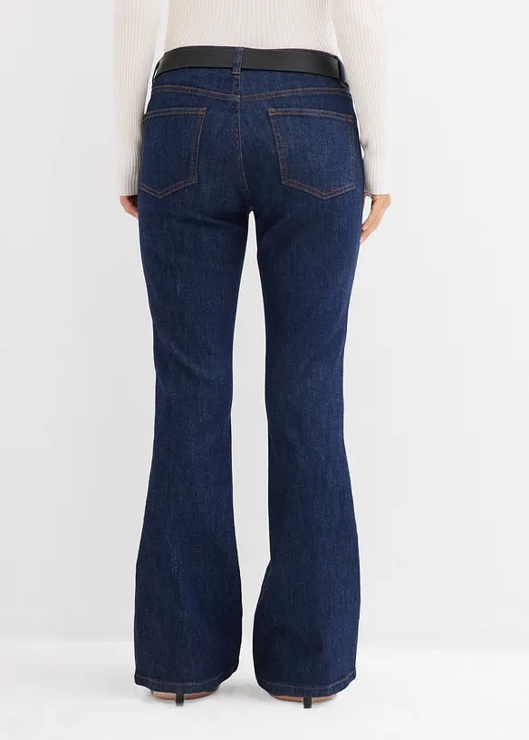 Džíny Flared, Mid Waist, bonprix