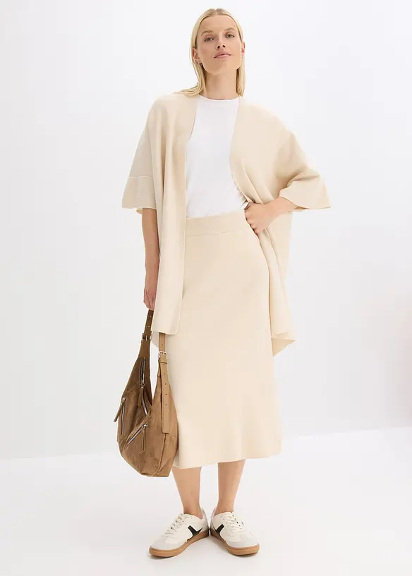Oversize pletená pelerína, bonprix