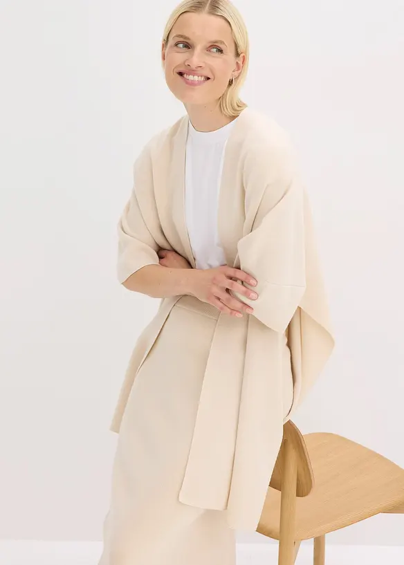 Oversize pletená pelerína, bonprix