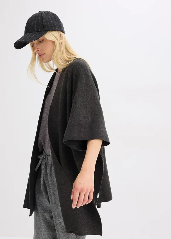 Oversize pletená pelerína, bonprix