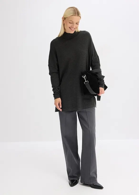 Peler&iacute;nov&yacute; svetr z měkk&eacute; visk&oacute;zov&eacute; směsi, bonprix